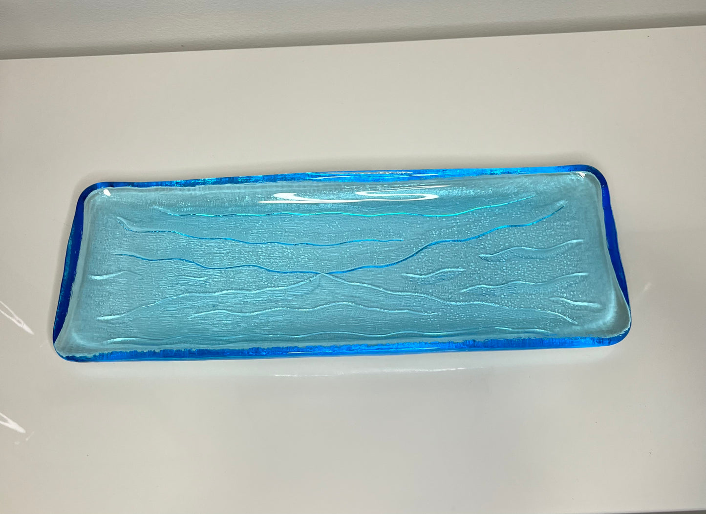 Faux Boise Glass Tray