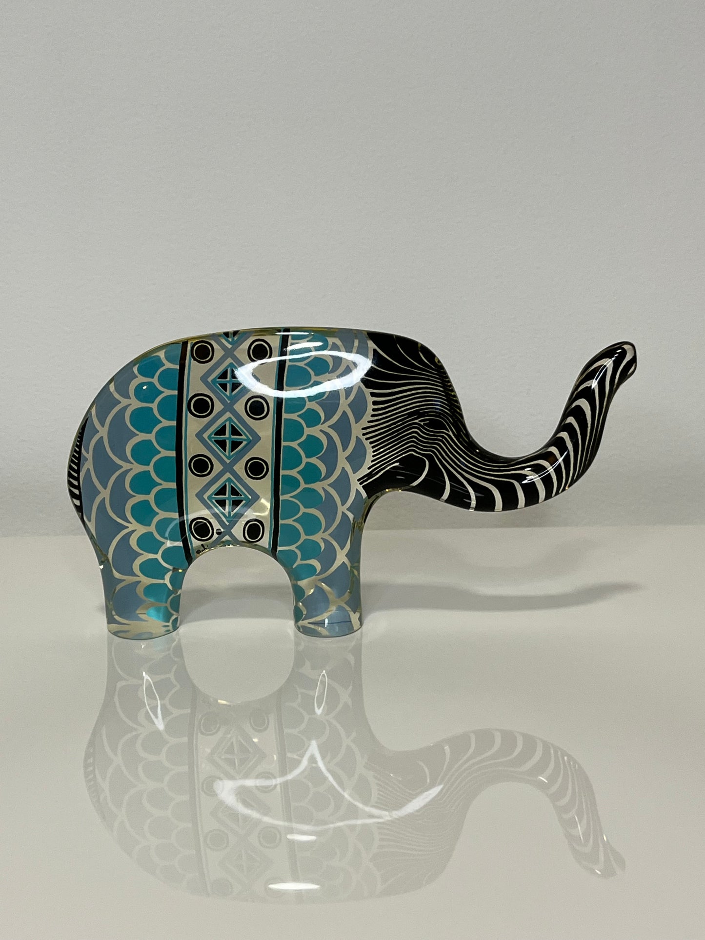 Op Art Lucite Elephant