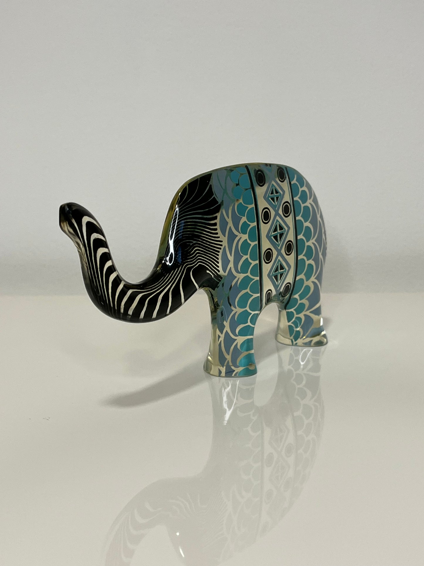 Op Art Lucite Elephant