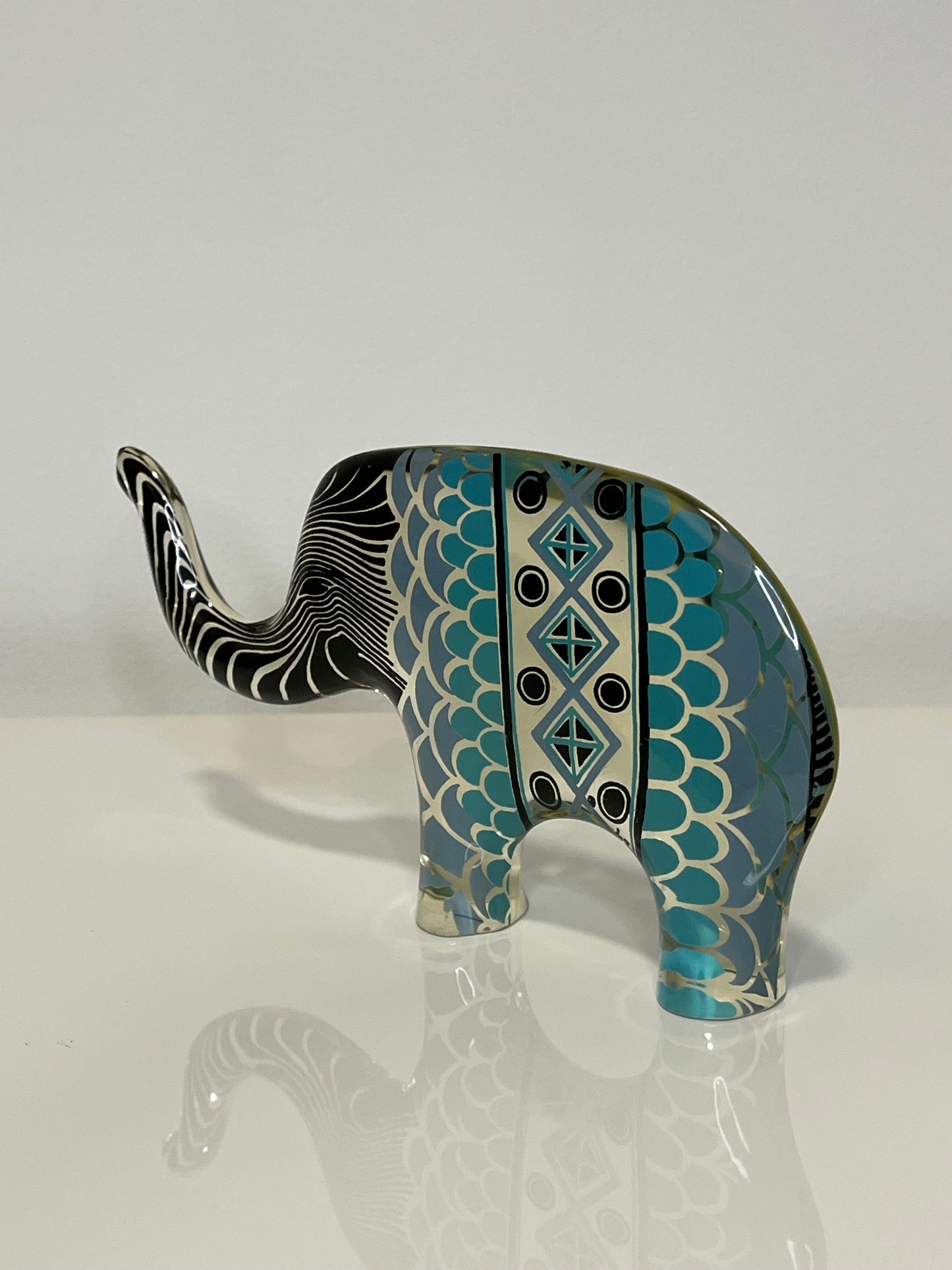 Op Art Lucite Elephant