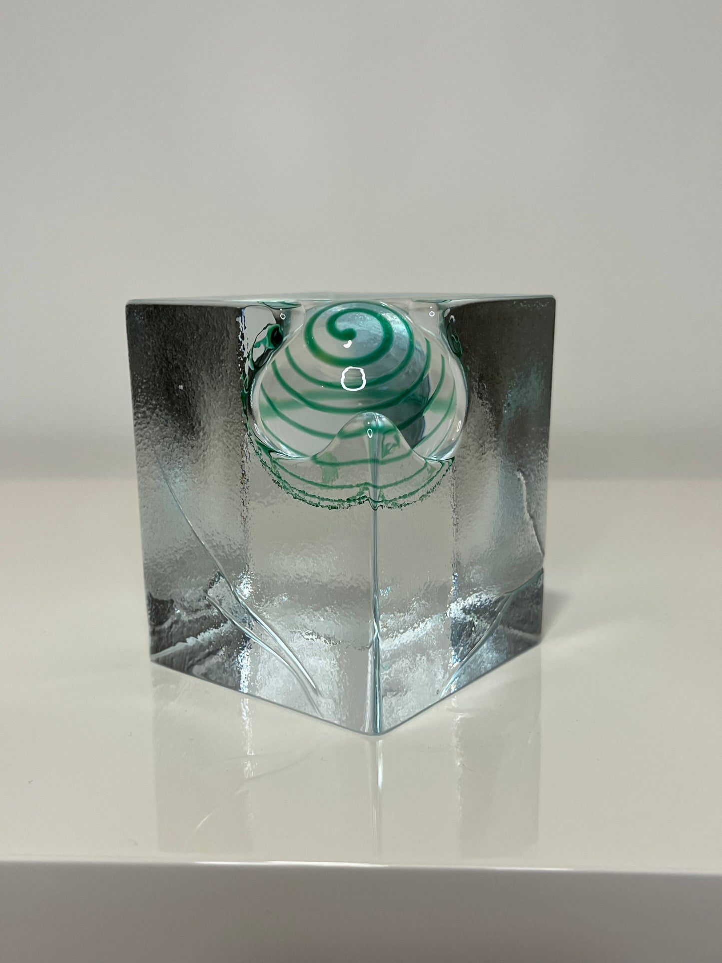 SKLO Czech Glass Sphere in Cube