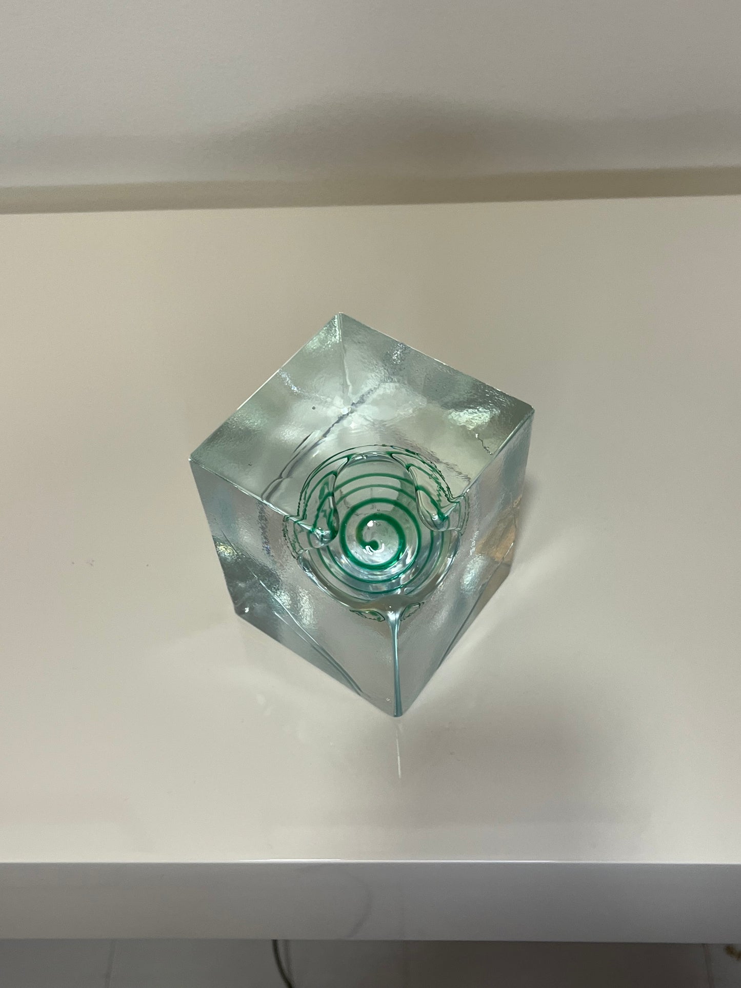 SKLO Czech Glass Sphere in Cube