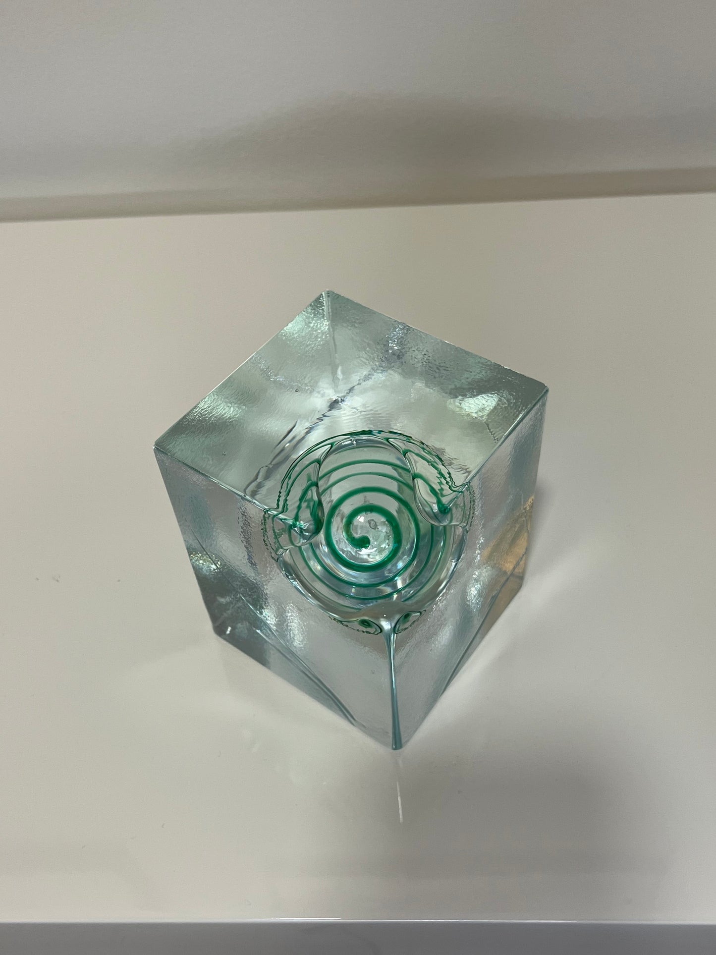 SKLO Czech Glass Sphere in Cube