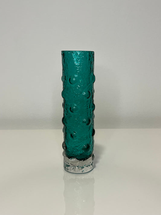 Riihimali Lasi Oy Finland Textured Glass Bud Vase