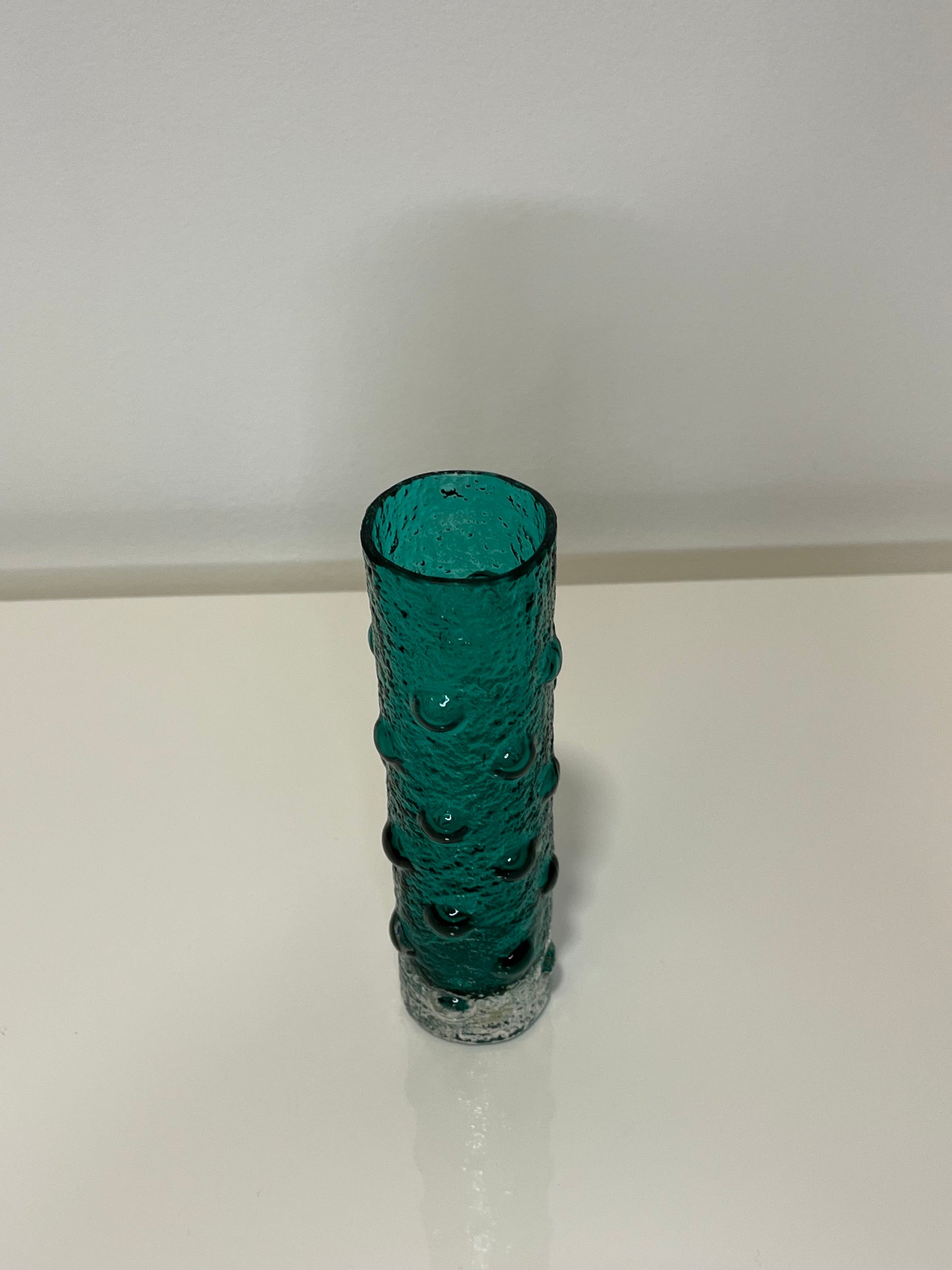 Riihimali Lasi Oy Finland Textured Glass Bud Vase