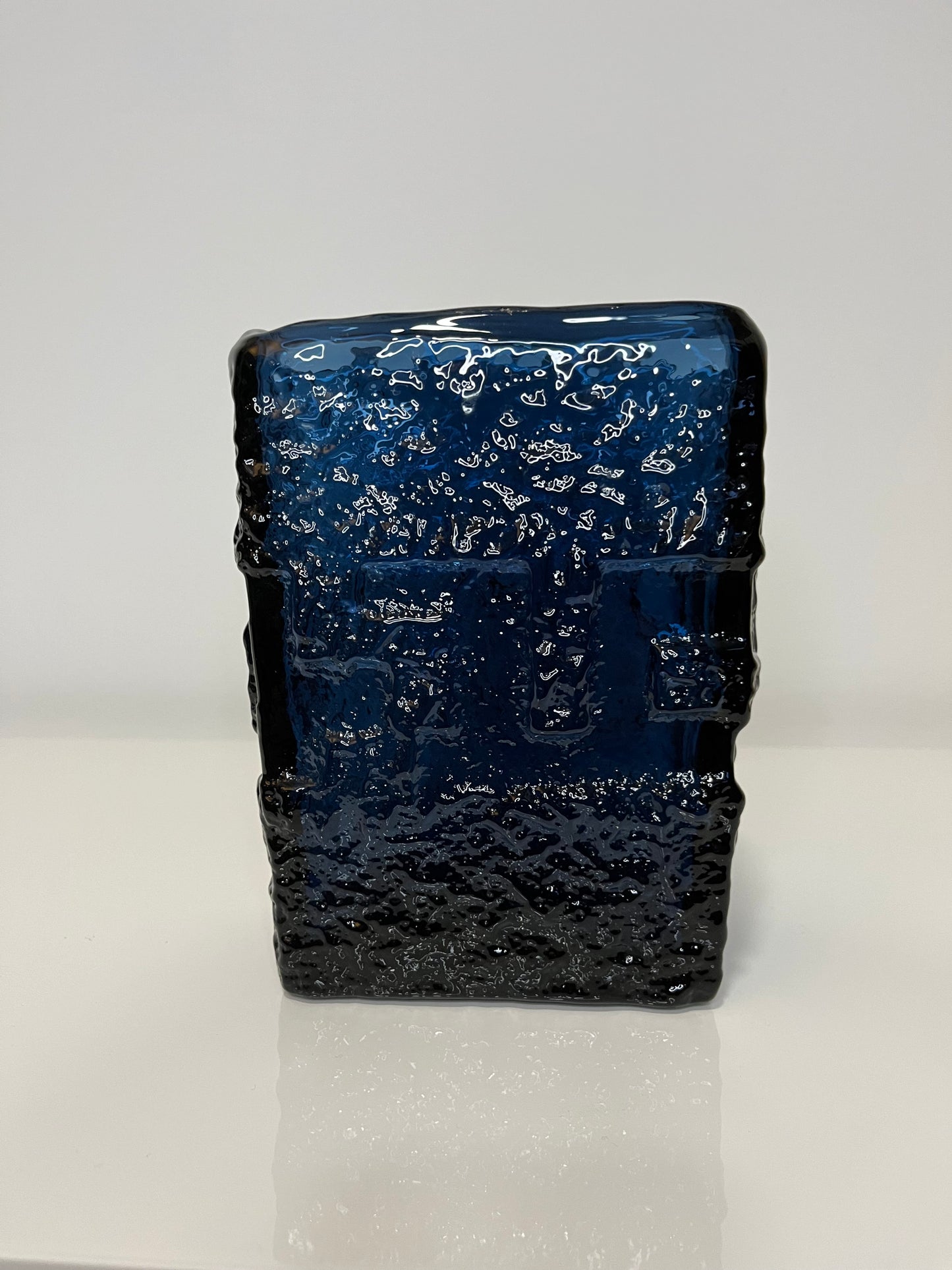 Ruda Glasbruk Brutalist Vase