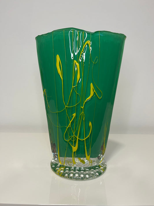 Large Memphis Style Postmodern Vase