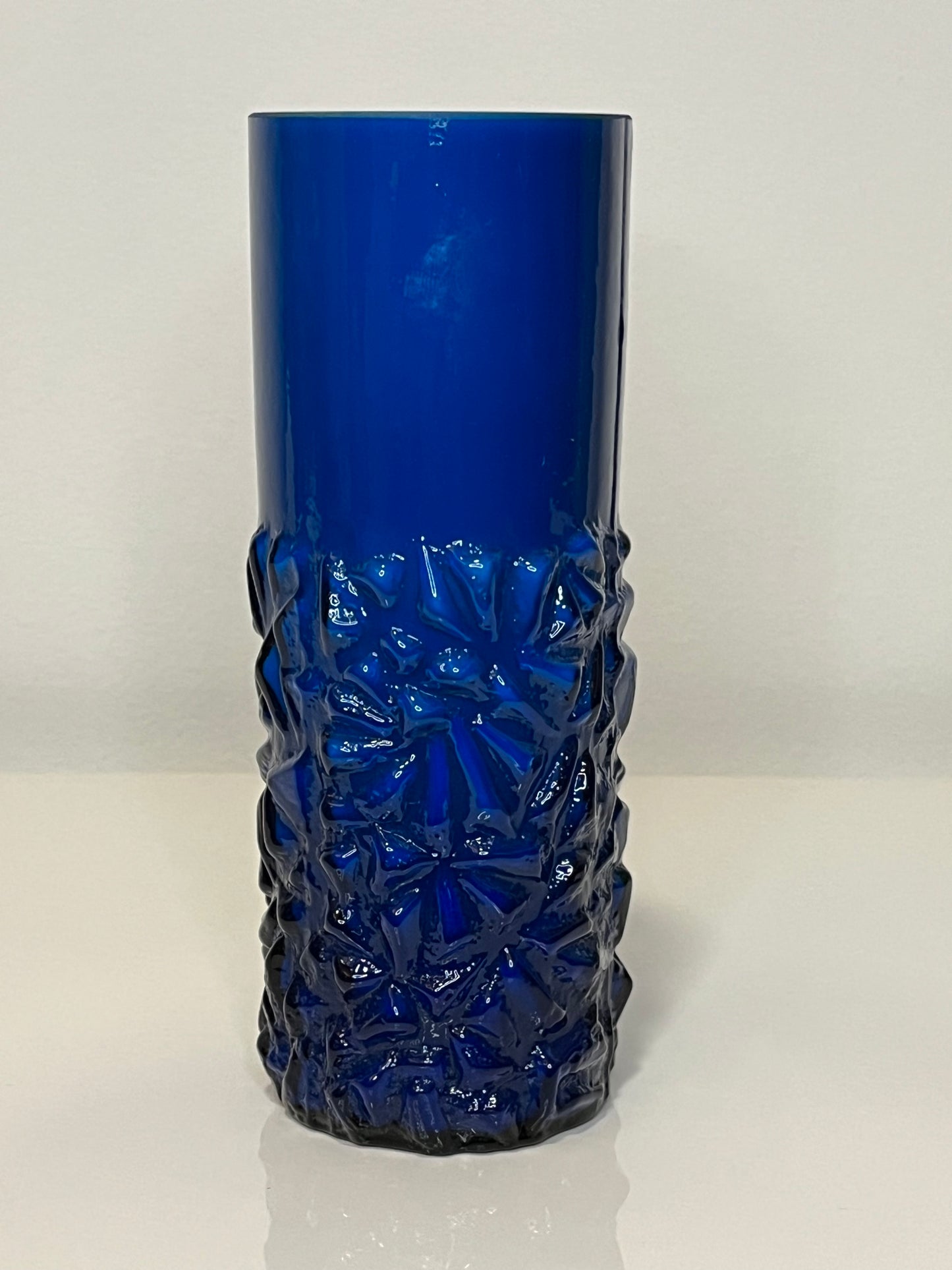 Modernist Swedish Pressed Glass Vase