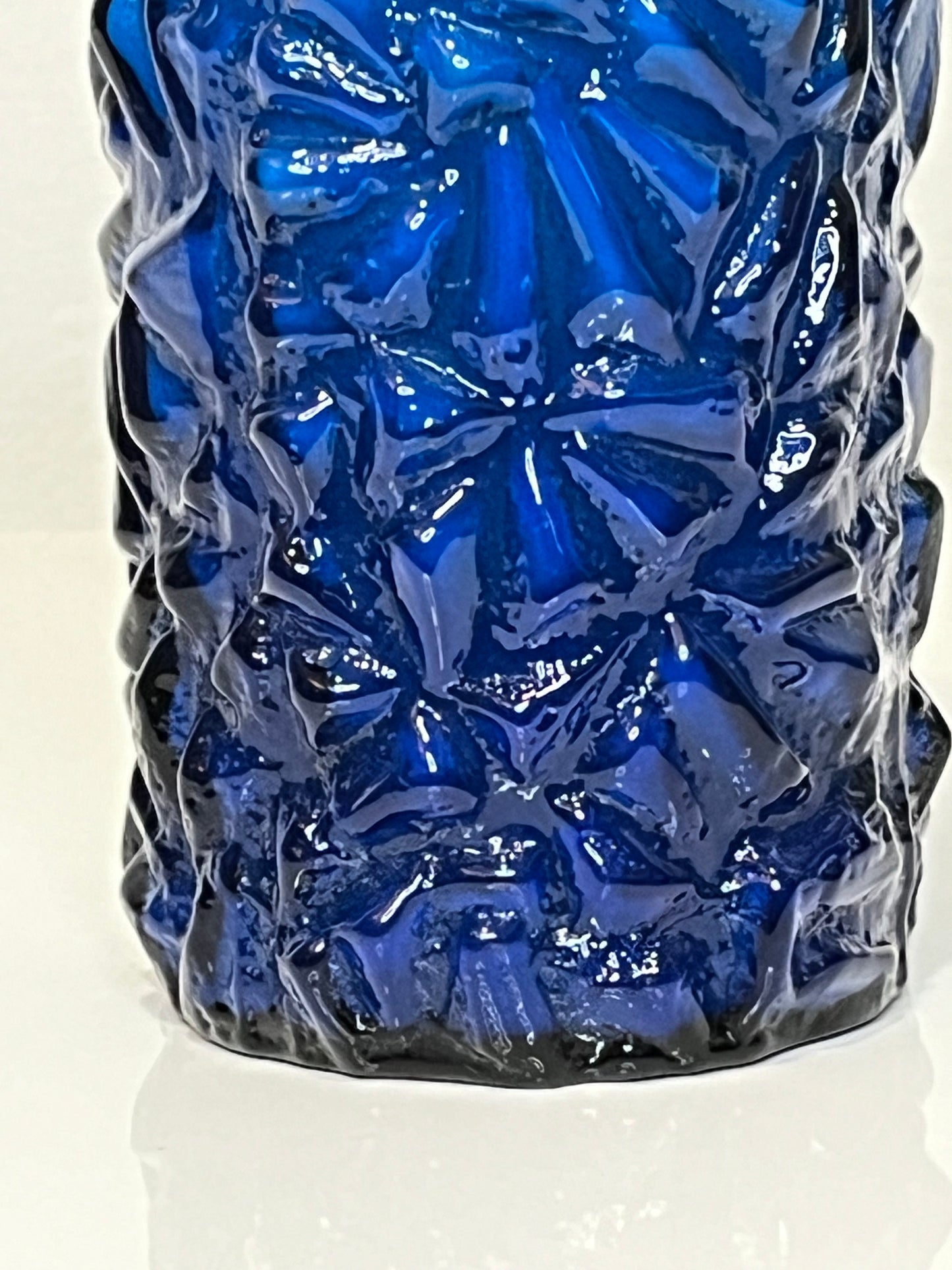 Modernist Swedish Pressed Glass Vase