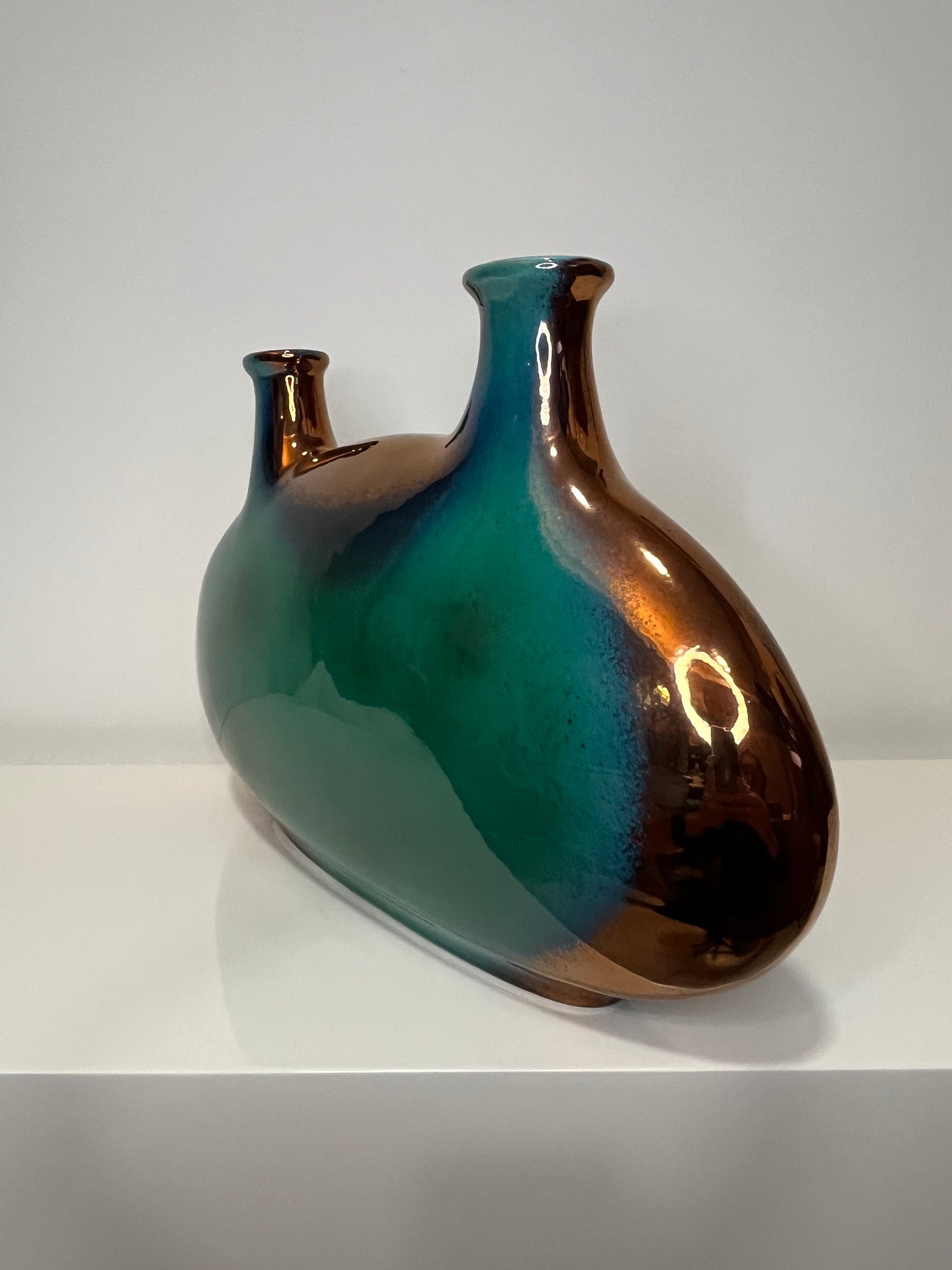 Metallic Glazed Italian Aorta Vase