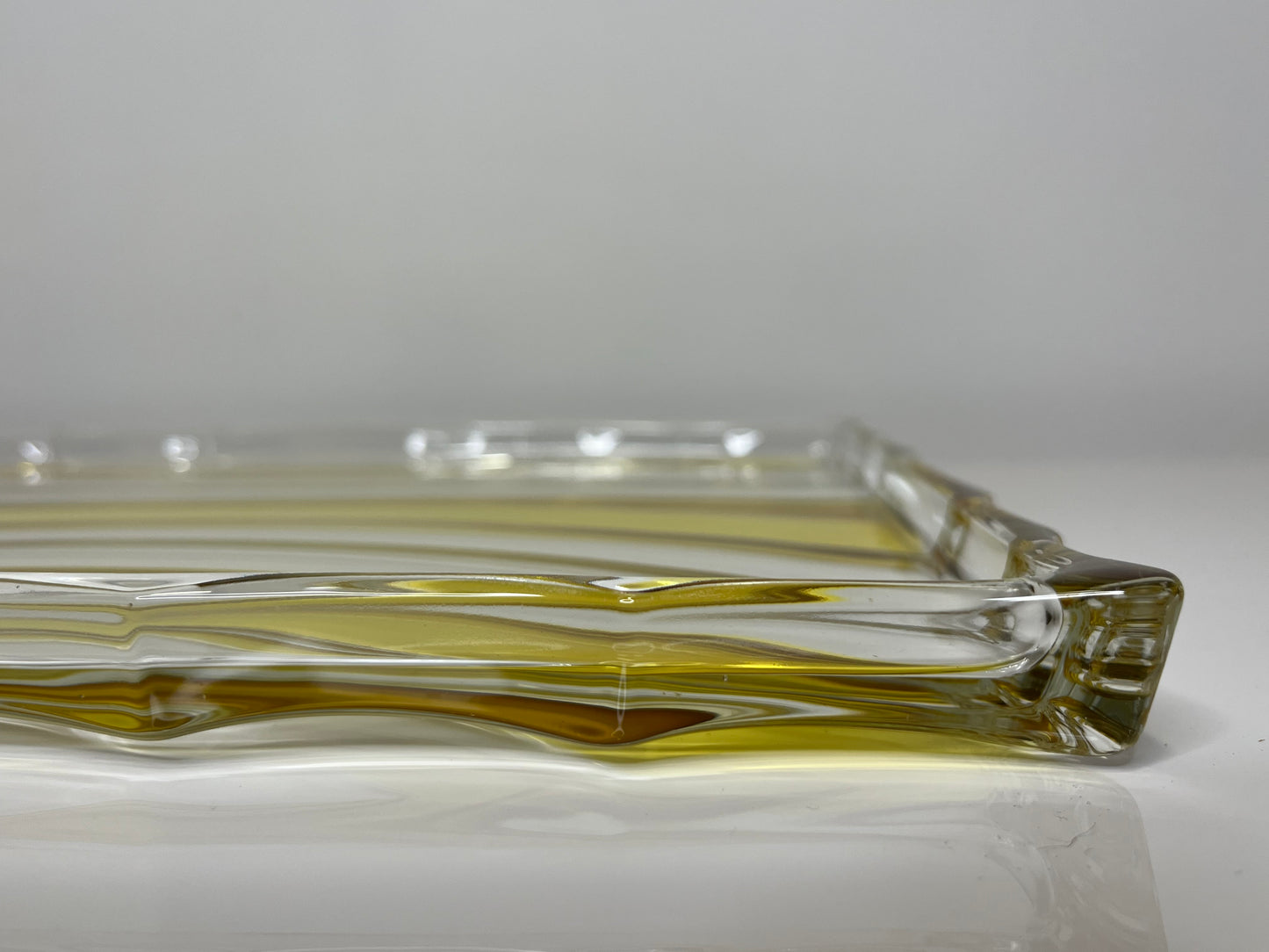 Mid Century Two Tone Glass Tray