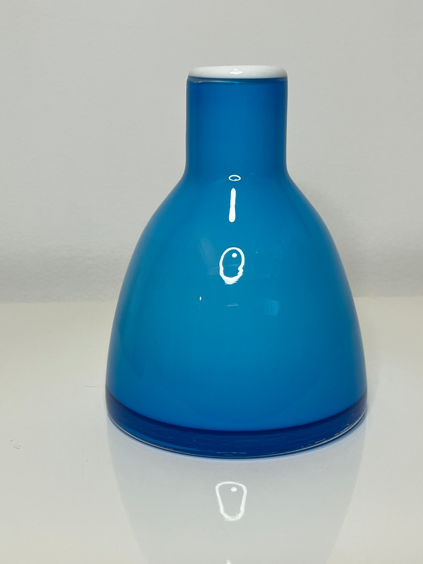 Turquoise Cased Glass Bud Vase by Holmegaard