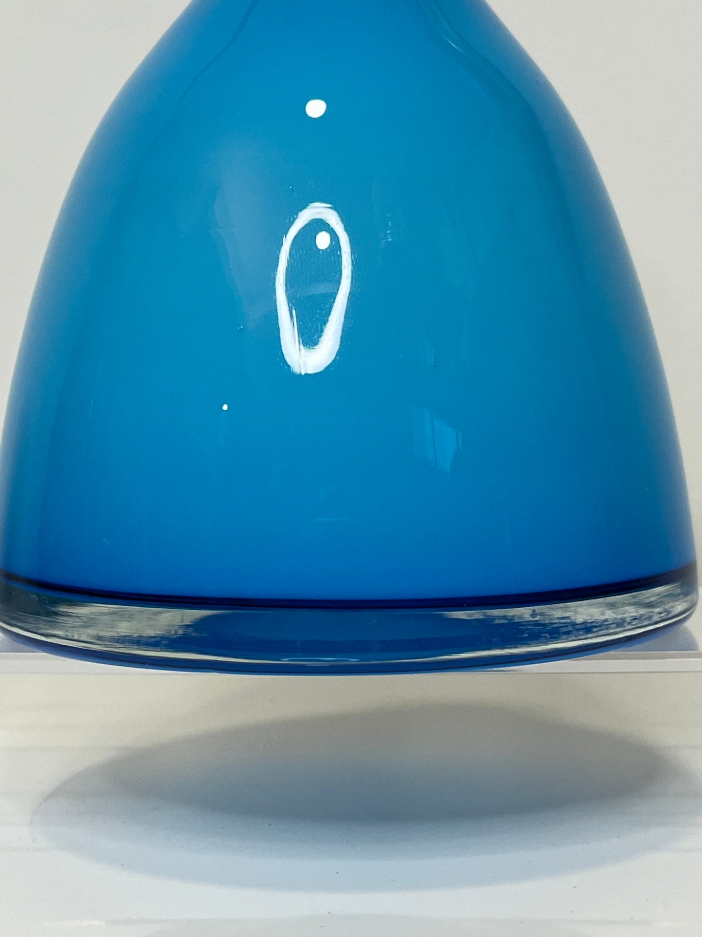 Turquoise Cased Glass Bud Vase by Holmegaard