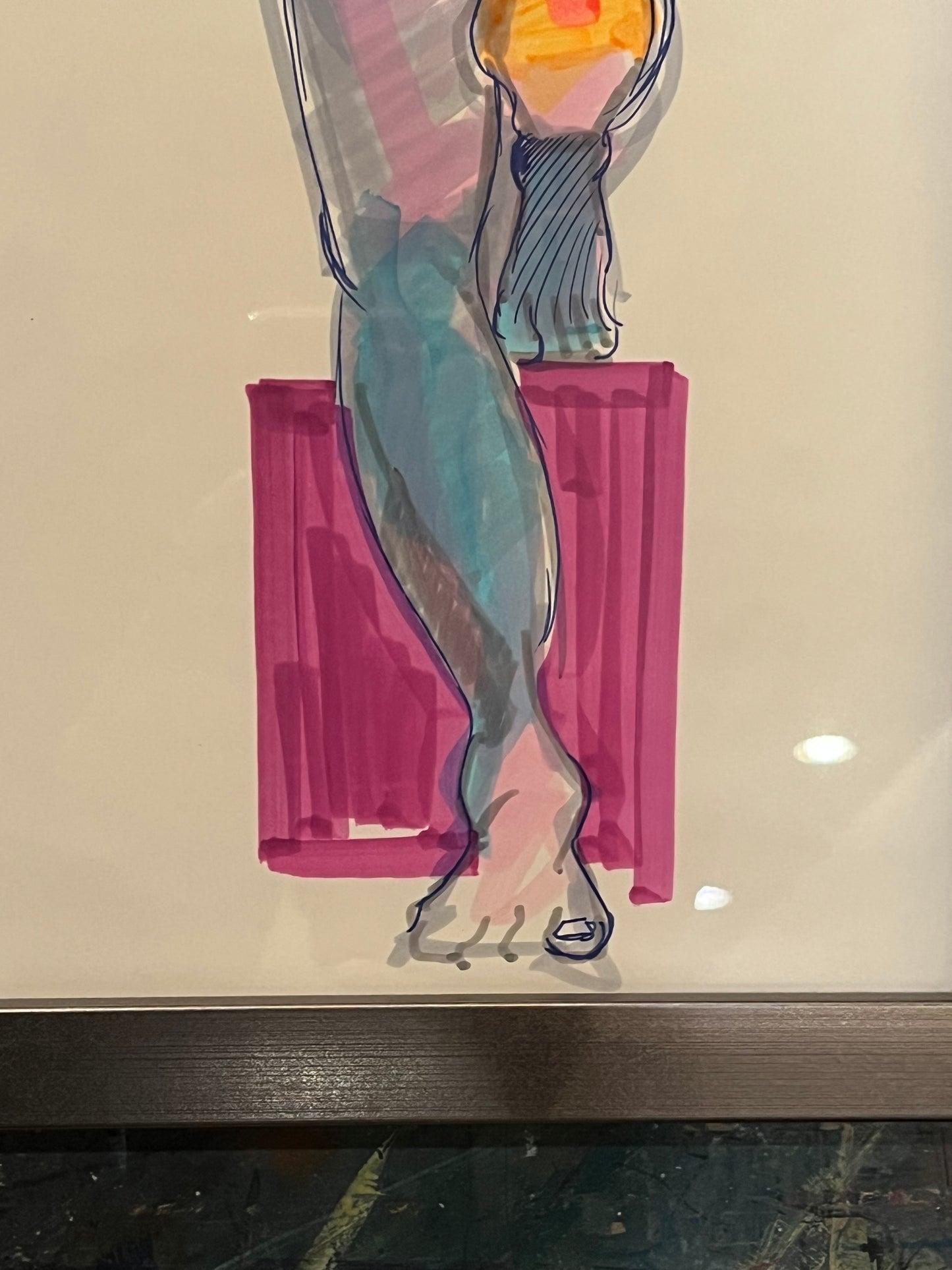 1980's Nude Marker Drawing