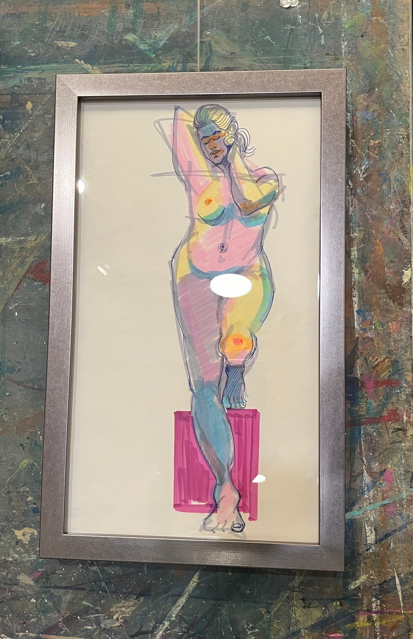 1980's Nude Marker Drawing