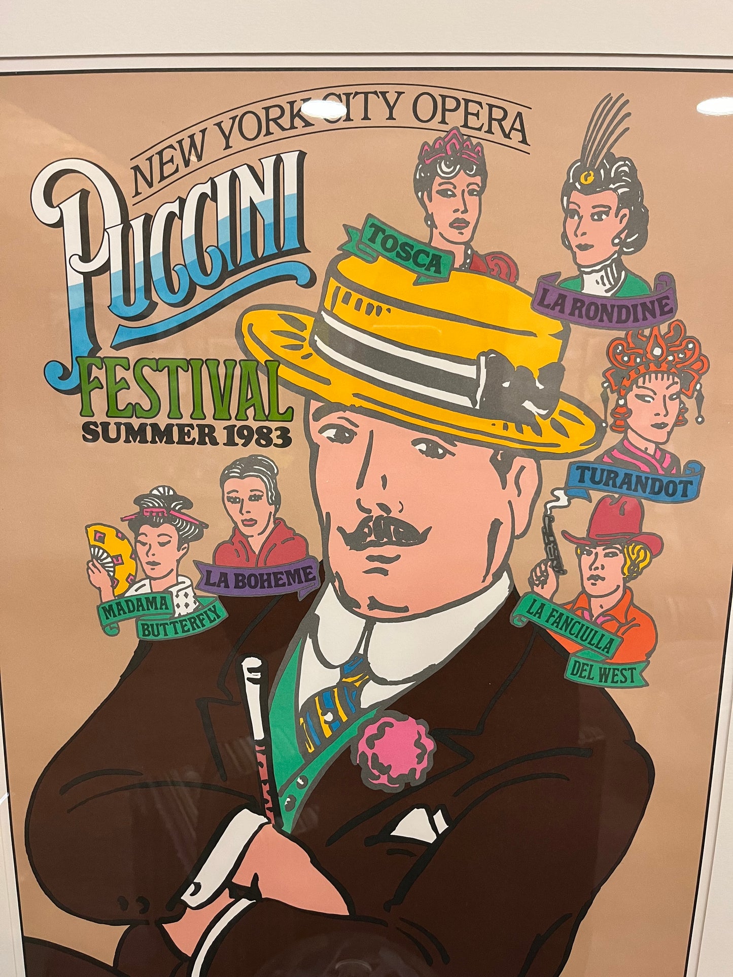 Original NYC Opera Poster Puccini by Seymour Chwast