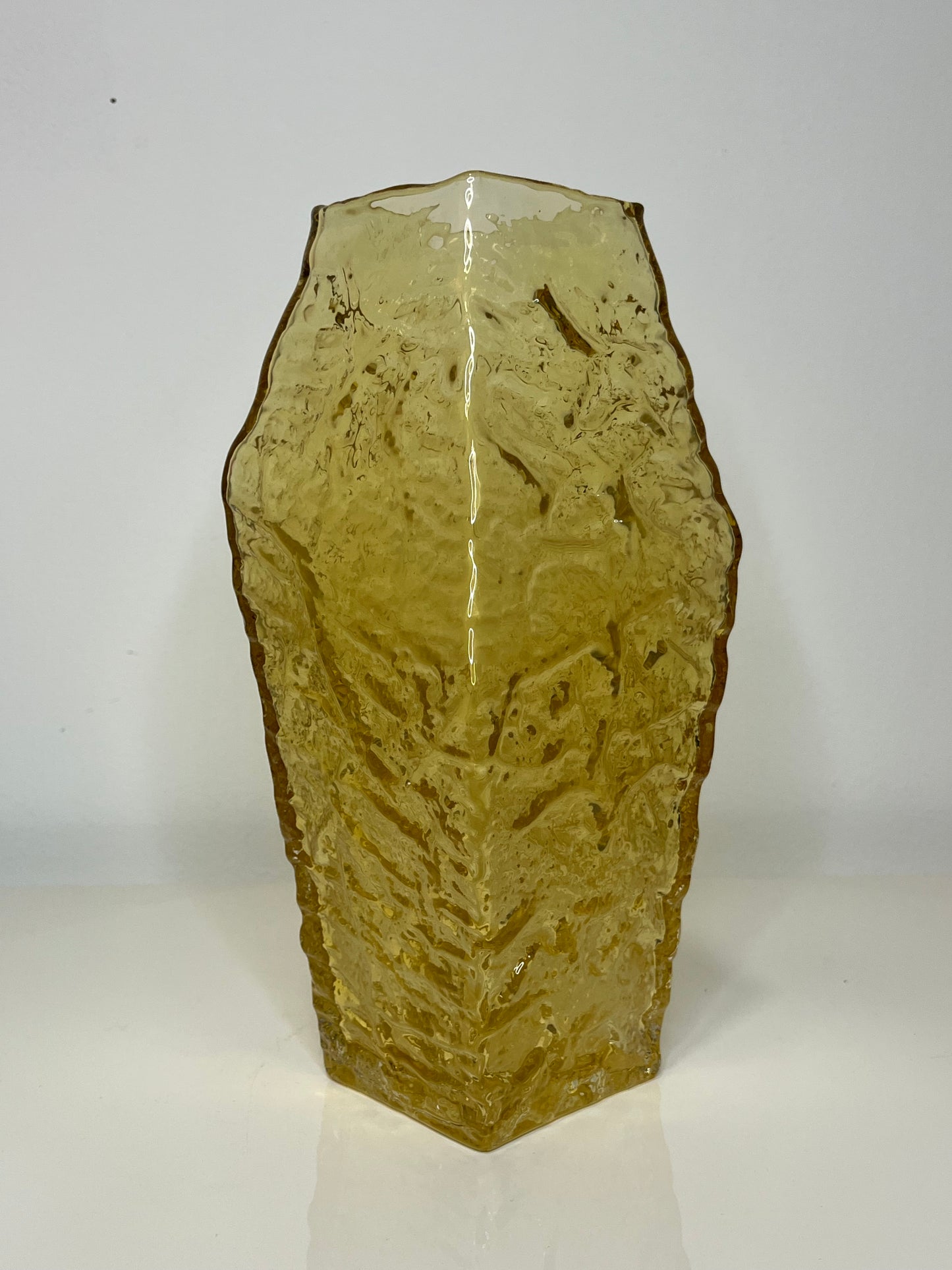 Peill and Putzler Ice Glass Rhombus Vase 1970's