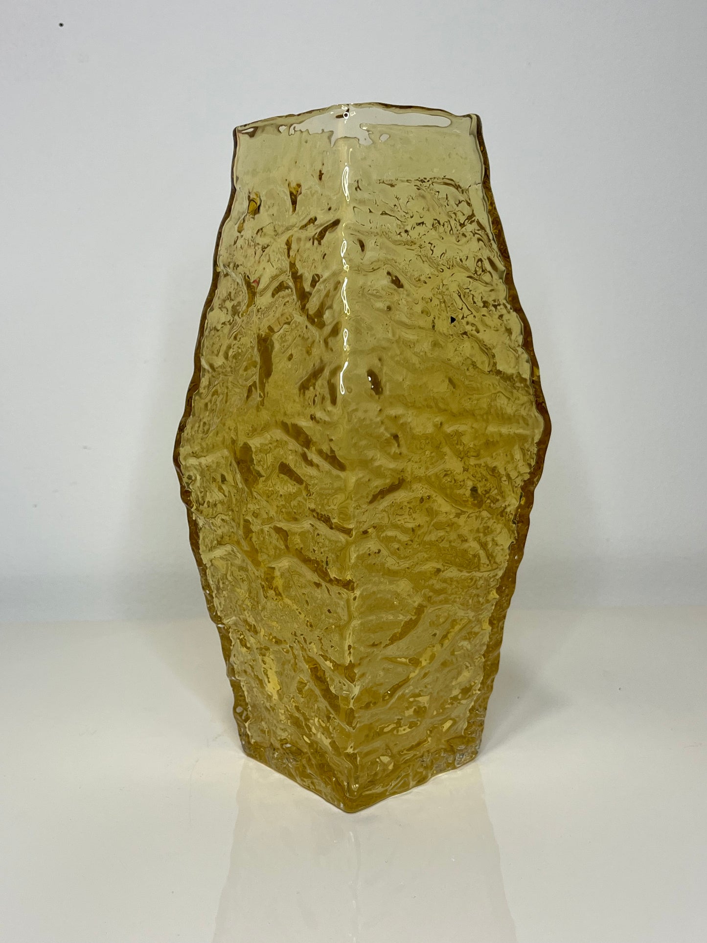 Peill and Putzler Ice Glass Rhombus Vase 1970's