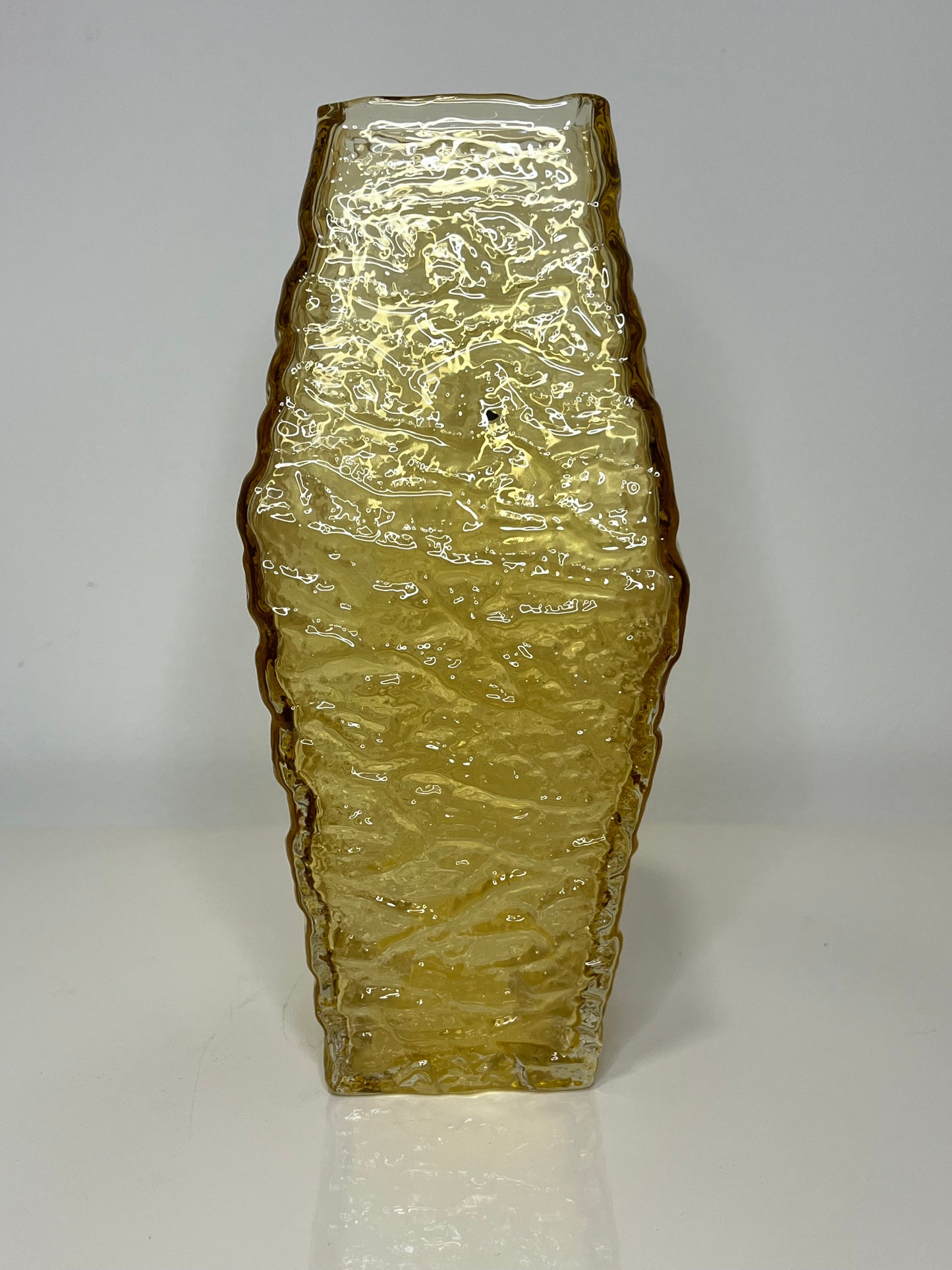 Peill and Putzler Ice Glass Rhombus Vase 1970's