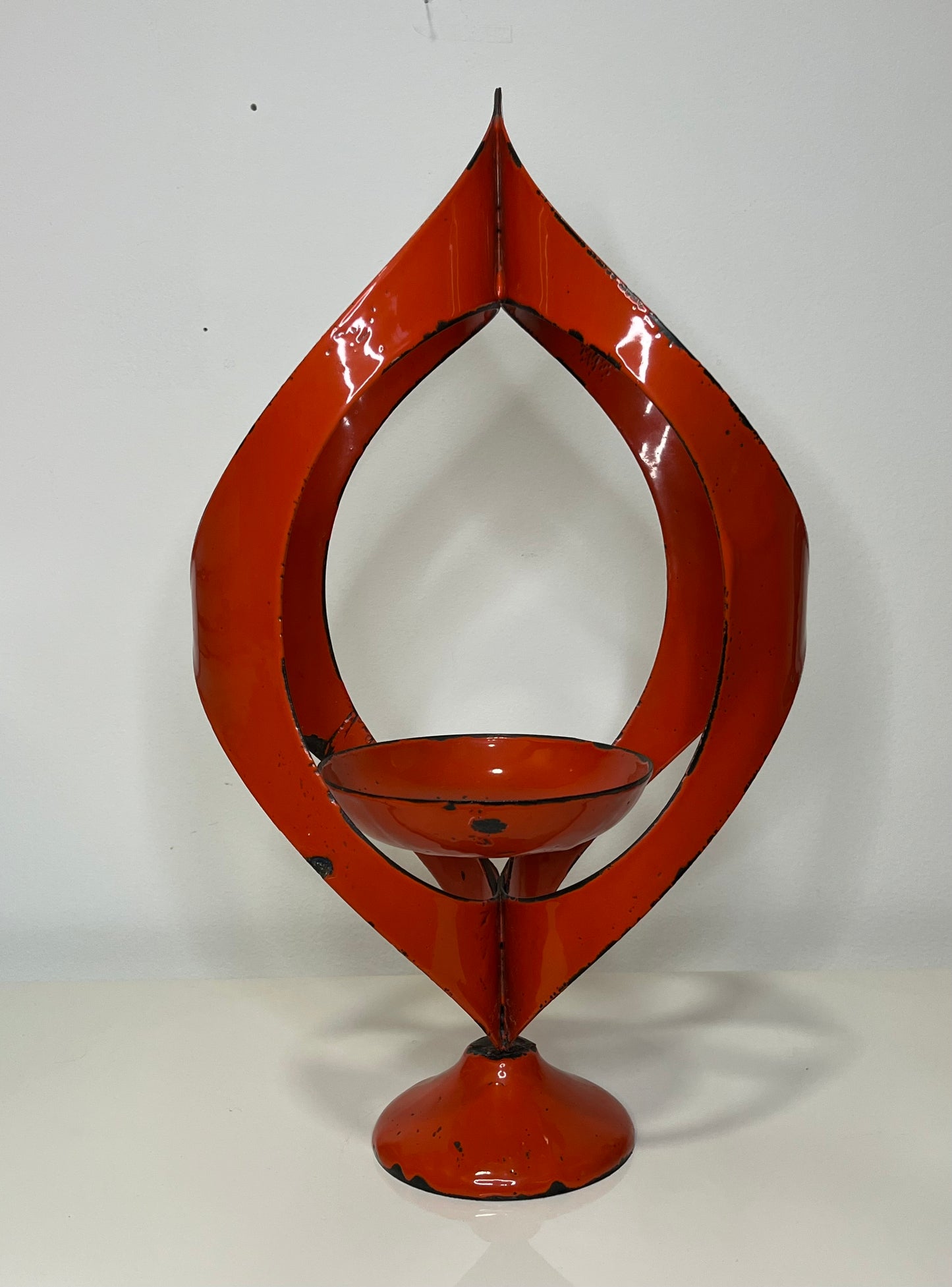 Hanova of Pasadena Enamel Candle or Plant Holder 70's