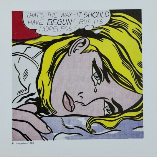 Vintage Roy Lichtenstein Lithograph 'Hopeless'