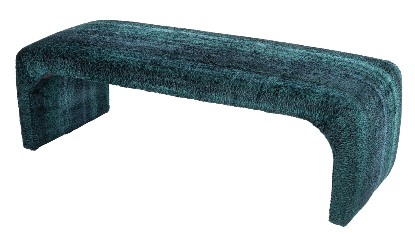 Vintage Waterfall Bench in Kravet Couture Ombre Boucle